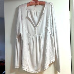 Free people Henley type oversized shirt